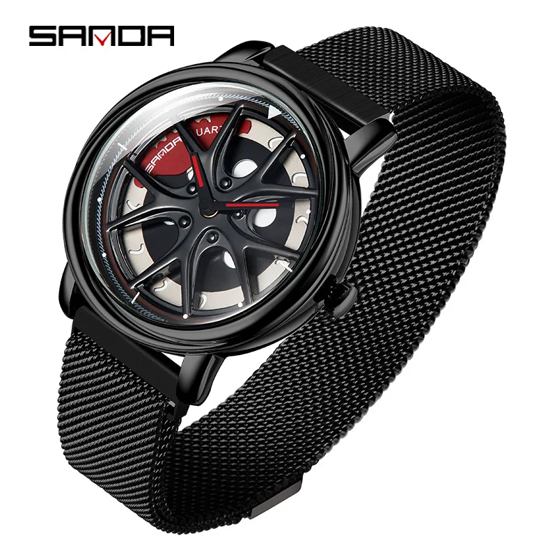 

Time comes to revolve rotating watch male trend Korean version of simple personality student handsome quartz watch