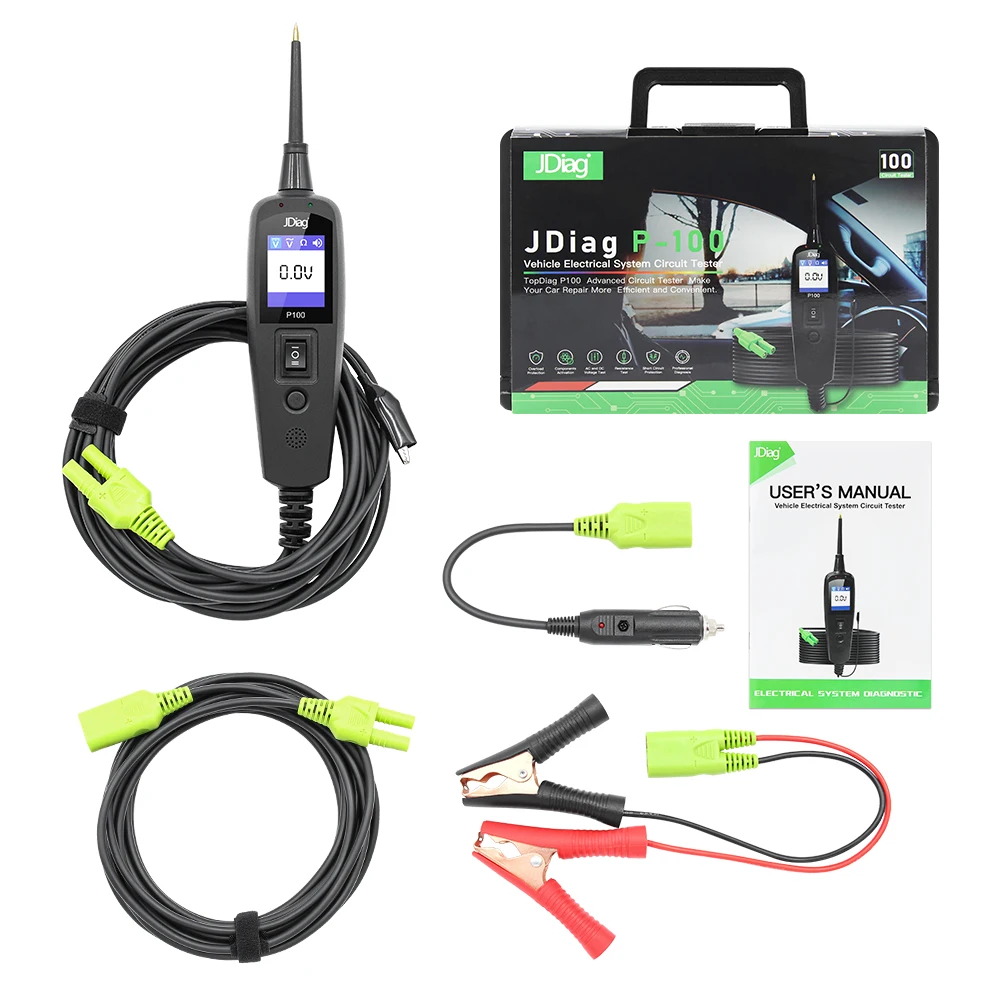 Jdiag P100 Car Electric Circuit Tester 12V/24V Power Probe Battery Automotive Tools Electrical System PK Autel PS100 | Автомобили и