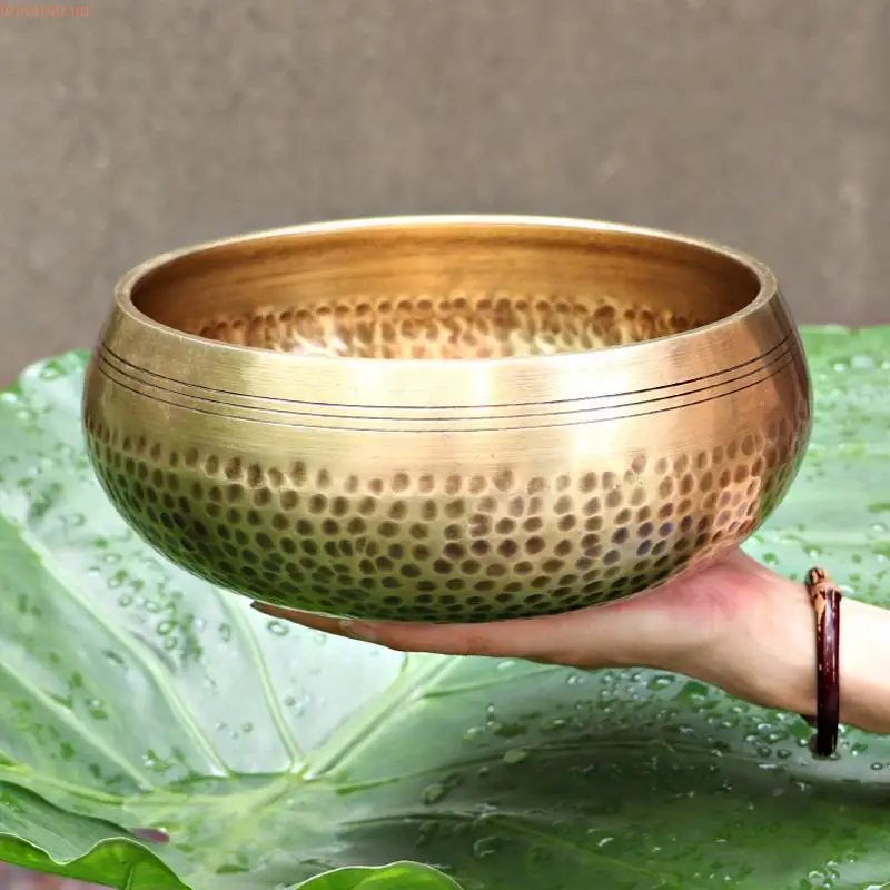 

Чаша для медитации Гималайская ручная кованая чакра декоративная настенная тарелка для йоги тибетская буддийская Поющая чаша буддистское ...