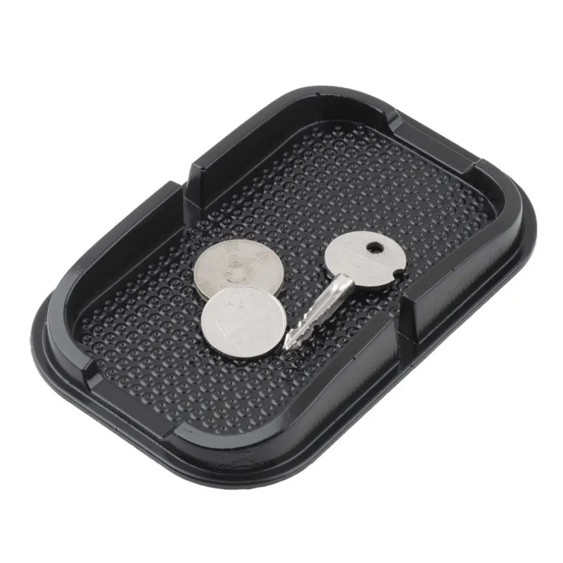 Черный Противоскользящий коврик портативный автомобильный держатель телефона