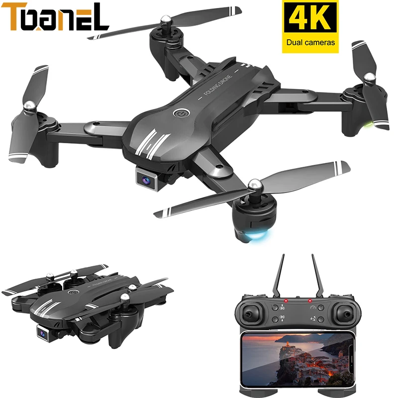 

New H168 RC Helicopter With Camera HD Dual 4K WiFi Professional Quadcopter FPV Photography Remote Control Drones Boy Toys Dron