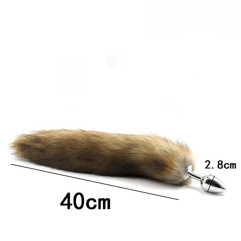 Секс игрушки для женщин Косплей лиса маска хвост Анальная пробка металла ануса