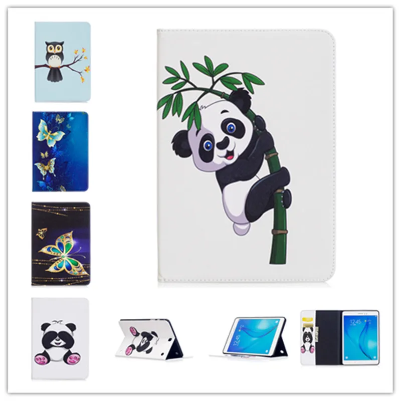 Новый модный кожаный чехол с милой пандой и совой для Samsung Galaxy Tab A 9 7 T550 T555 мягкий