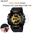 10 шт для объектива с оптическими зумом Casio Часы baby-g BA-110 BA110 женские часы суперпрозрачная Противоударная Защитная Глянцеваяматовая Экран протектор с обмоткой эластичной пленкой-не калёное Стекло