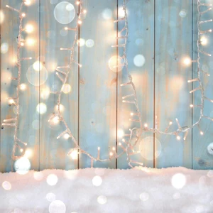 Laeacco Рождественские фоны деревянная доска светлый боке Зимний снег фотография Фон Детский новогодний портрет реквизит для фотосессии