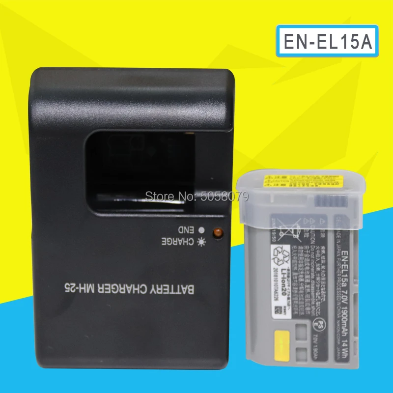 1 шт. EN-EL15A ENEL15A RU EL15A Батарея пакет для Nikon Камера D850 D7000 D600 D810 D750 D610 D7500 D7200 с MH-25A зарядное устройство