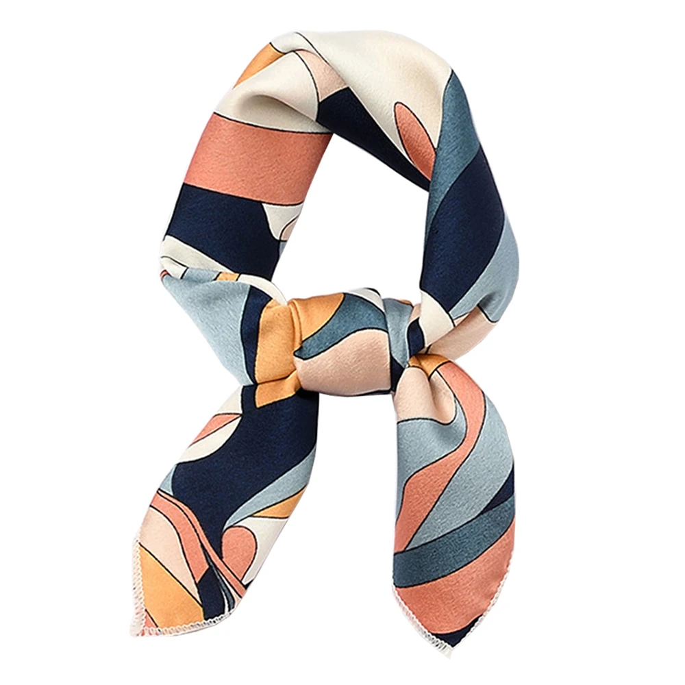 

Платок женский Шелковый, квадратный, с геометрическим принтом