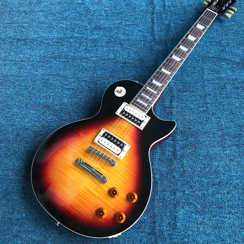 Бесплатная доставка электрическая гитара tiger maple top фингерборд из палисандра