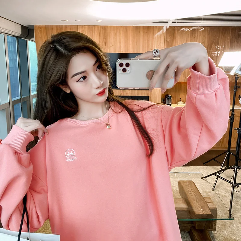 

Тонкая осенняя одежда для подруг с принтом свободный бойфренд