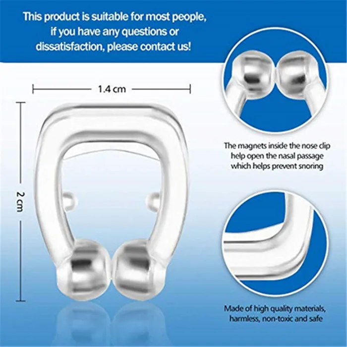 

1PC Anti Snore Nose Clip Micro Sleep Stop Snoring Aid Magnet Silicone