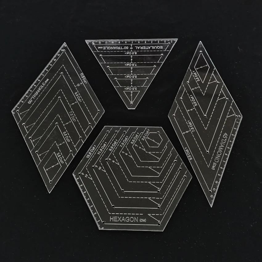 Лоскутная линейка стеганое правило высококачественные прозрачные акриловые