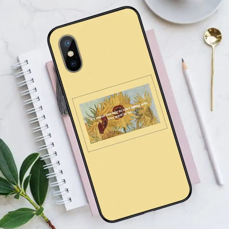 

Aesthetic Beautiful yellow sunflower Phone Case for iPhone 11 12 pro XS MAX 8 7 6 6S Plus X 5S SE 2020 XR Luxury coque