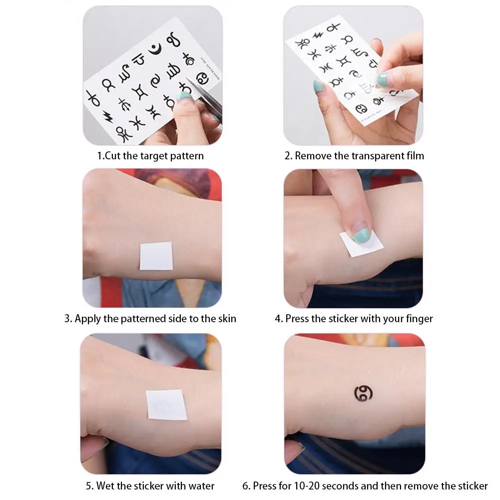 60 шт./компл. водонепроницаемые наклейки для татуировок мужчин женский боди-арт