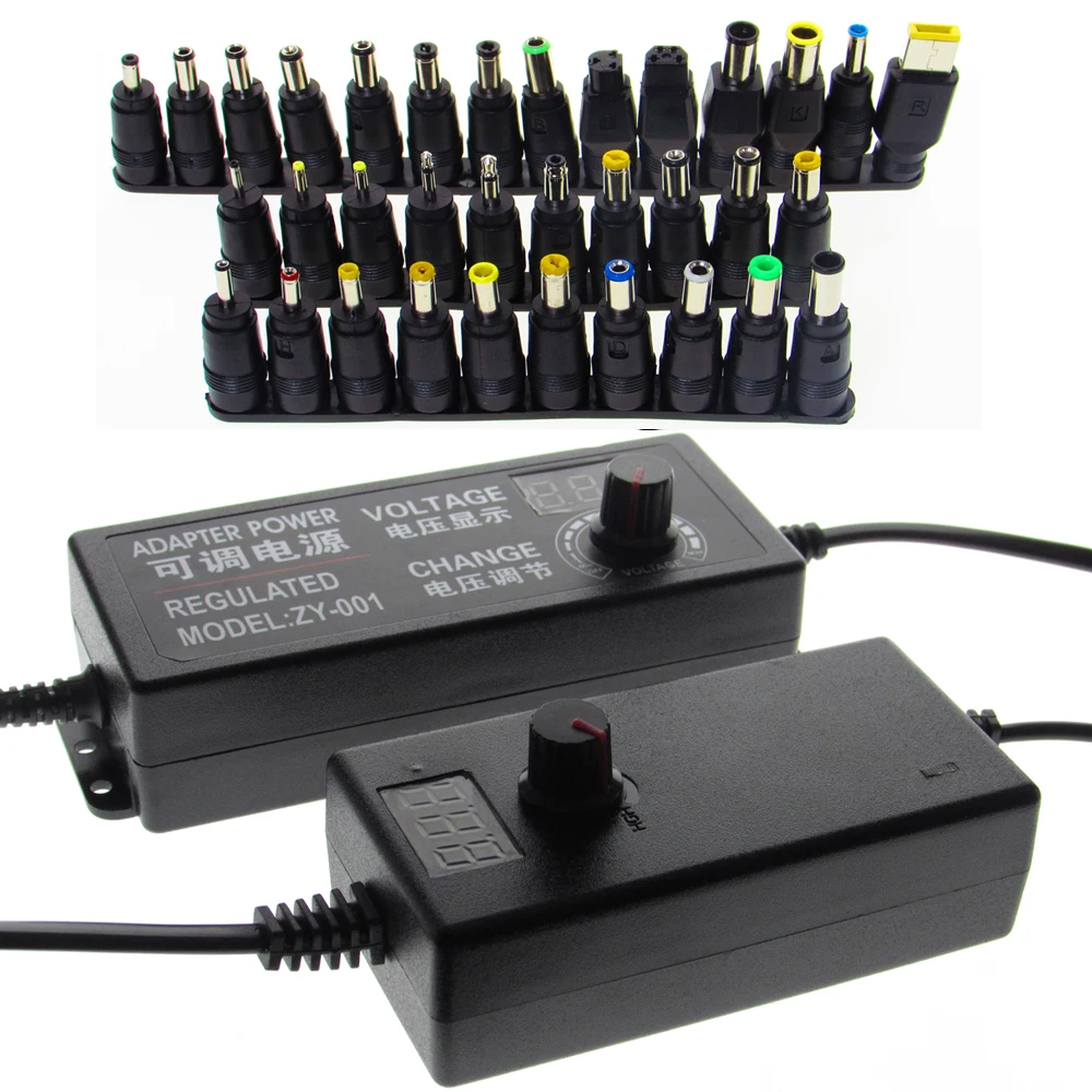 AC DC Регулируемый 5V 12 V 24V импульсный источник питания адаптер 1A 2A 3A 5A 10A