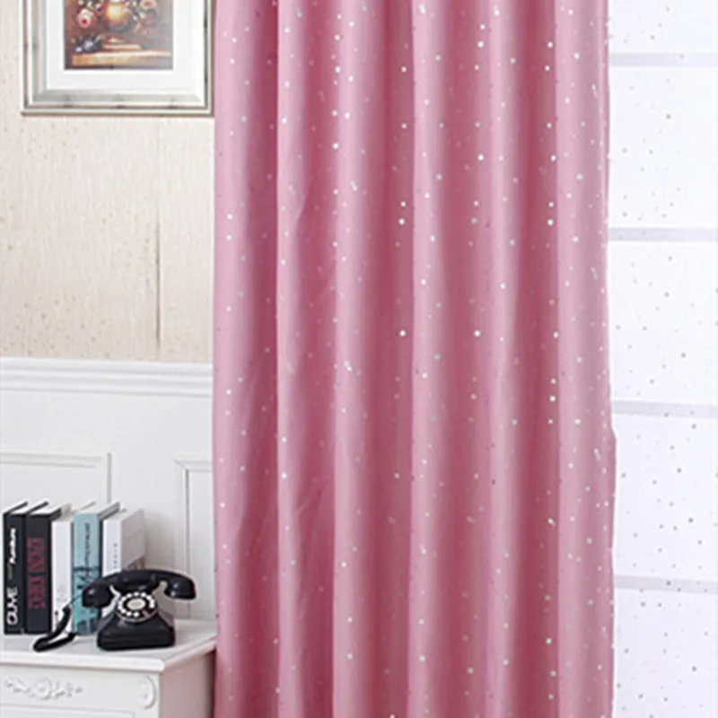 Color 3 Cloth Блестящие звезды детская ткань шторы для детей мальчик девочка спальня гостиная синий/розовый ночные шторы на заказ драпировка WP123#40 - Цвет: Color 3 Cloth