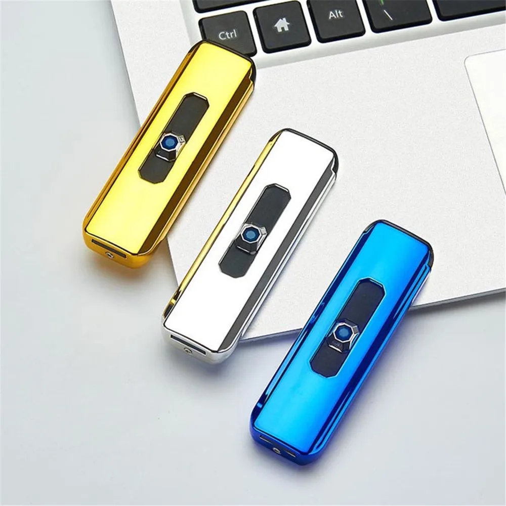 Двухсторонняя портативная зажигалка с кнопками перезаряжаемая защитой от ветра