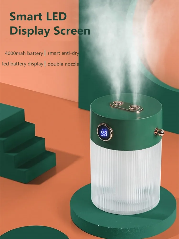 Беспроводной Перезаряжаемый увлажнитель воздуха 4000 мАч большой ультразвуковой