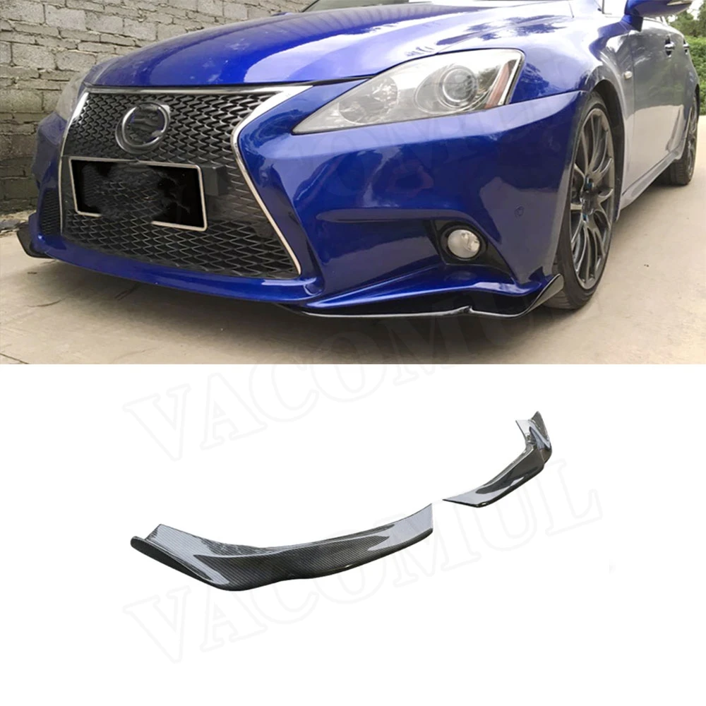 

Carbon Fiber Front Bumper Lip Splitters for Lexus IS250 300 IS F Sport Sedan 4 Door 2006-2016 Apron Winglets Flaps Spoiler FRP