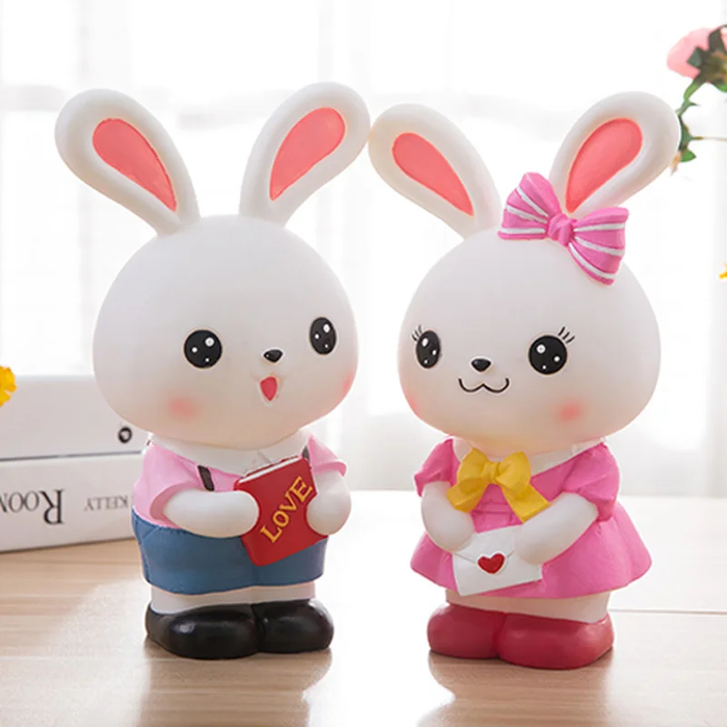 

Creative Cute Piggy Bank Large Rabbit Piggy Bank Anti-fall Cartoon Piggy Bank Children Birthday Gift Home Decoration DD6MB