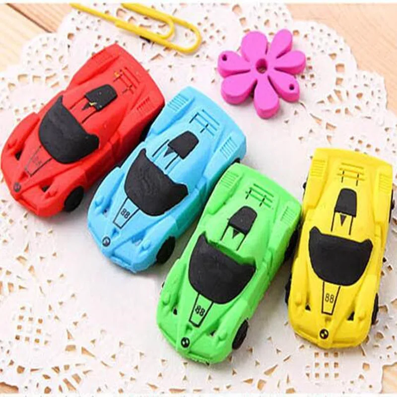 

1pcs/lot novelty Two-leaf sports car styling rubber Stationery School Office Supplies