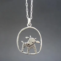 vintage fawn necklace for women classic fashion women pendant necklace jewelry accessories
