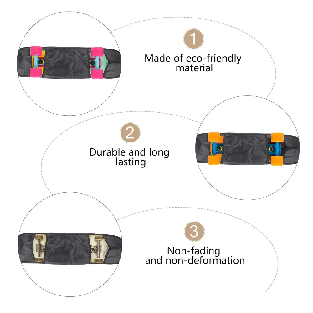 

Longboard Backpack Multifunctional Skateboard Carry Bag Handy Backpack (Black)