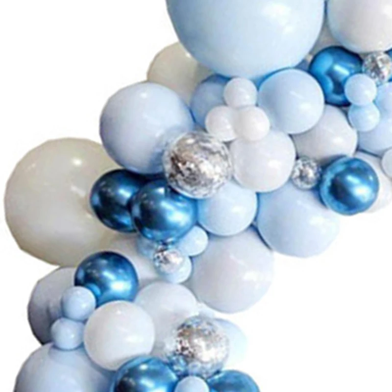 

Macaron Blue Ocean Decoration Latex Balloon Birthday Party Supplies Balloon Chain Set Decorations Party