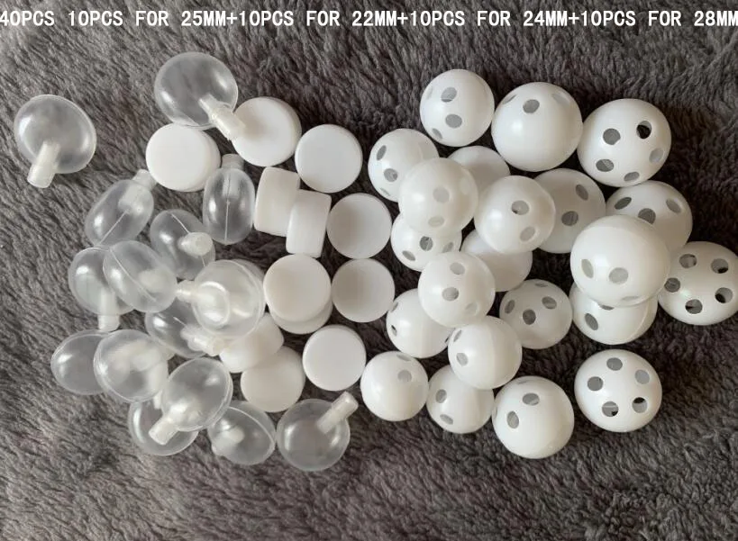 40pcs mixture Pet Baby Squeakers Rattle Ball Noise Maker Insert Dog Toy 25mm /10pcs ,22mm/10pcs ,24mm/10pcs,28mm/10pcs