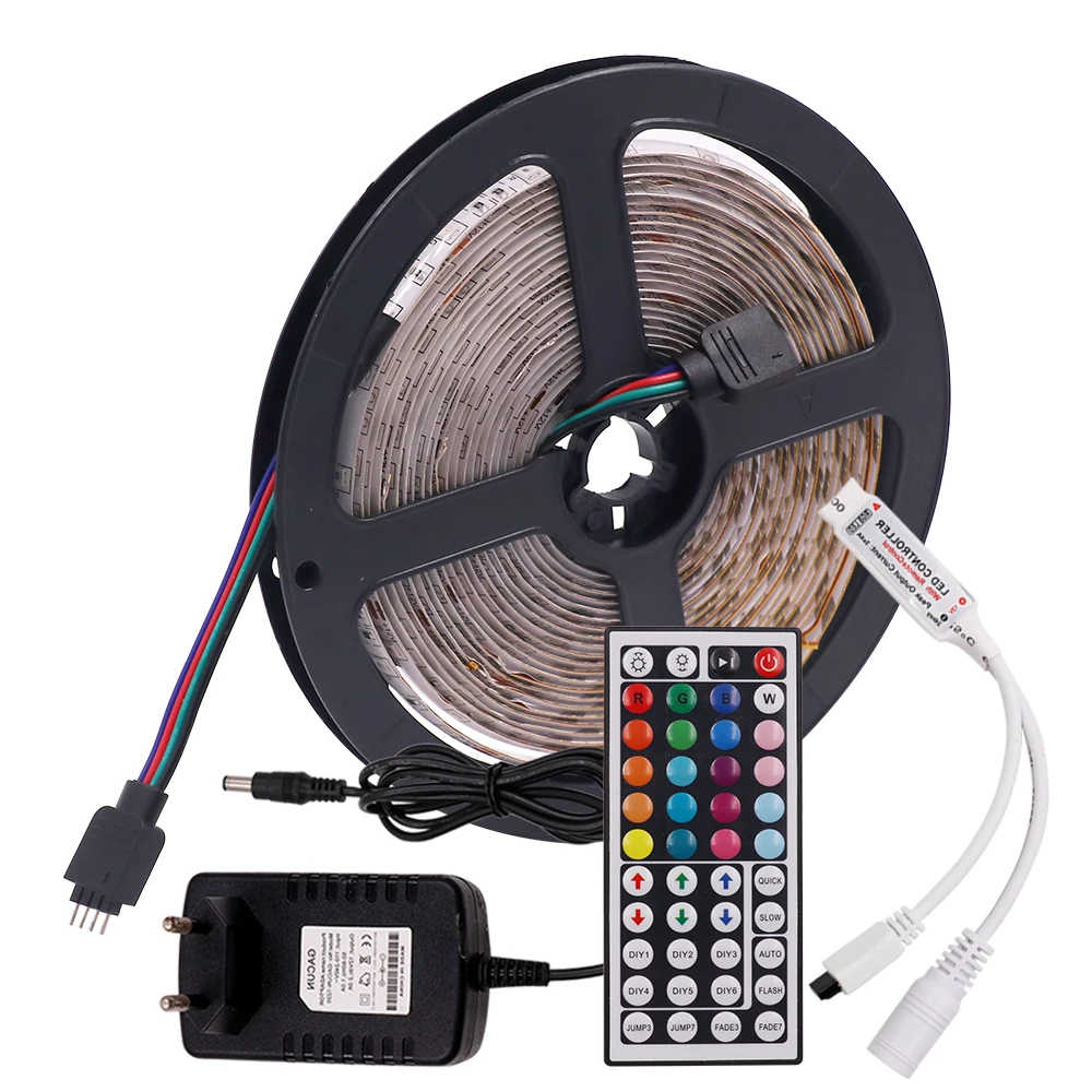 Цветная (RGB) Светодиодные ленты светильник 5M AC/DC 12V 300 светодиодный 2835