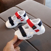 2021 childrens summer boys leather sandals baby flat children beach shoes kids sports soft non slip casual toddler sandals