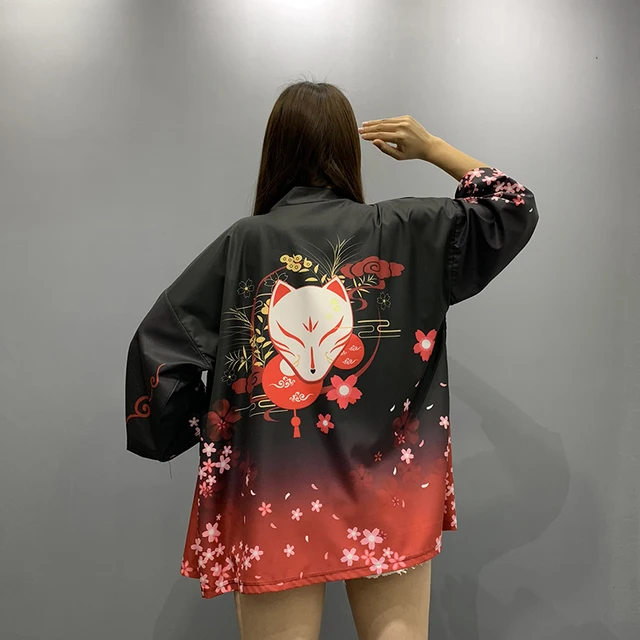 Kimonos Woman 2021 Japanese Kimono Cardigan Cosplay Shirt Blouse For Women Japanese Yukata Female Summer Beach Kimono  FF1126 10