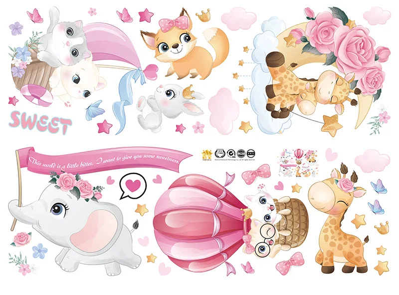 

Wall Stickers For Kids Room Wall Decor 3d Cartoon Wallpaper Kids Room Decoration DIY Self Adhesive Home Decor
