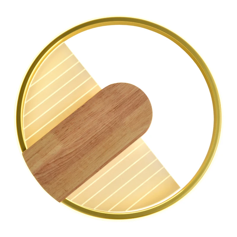 

Nordic Style Round LED Ceiling Lights Wooden Rectangle Ceiling Mounted Lamp For Living Room Surface mount Bedroom Lustre