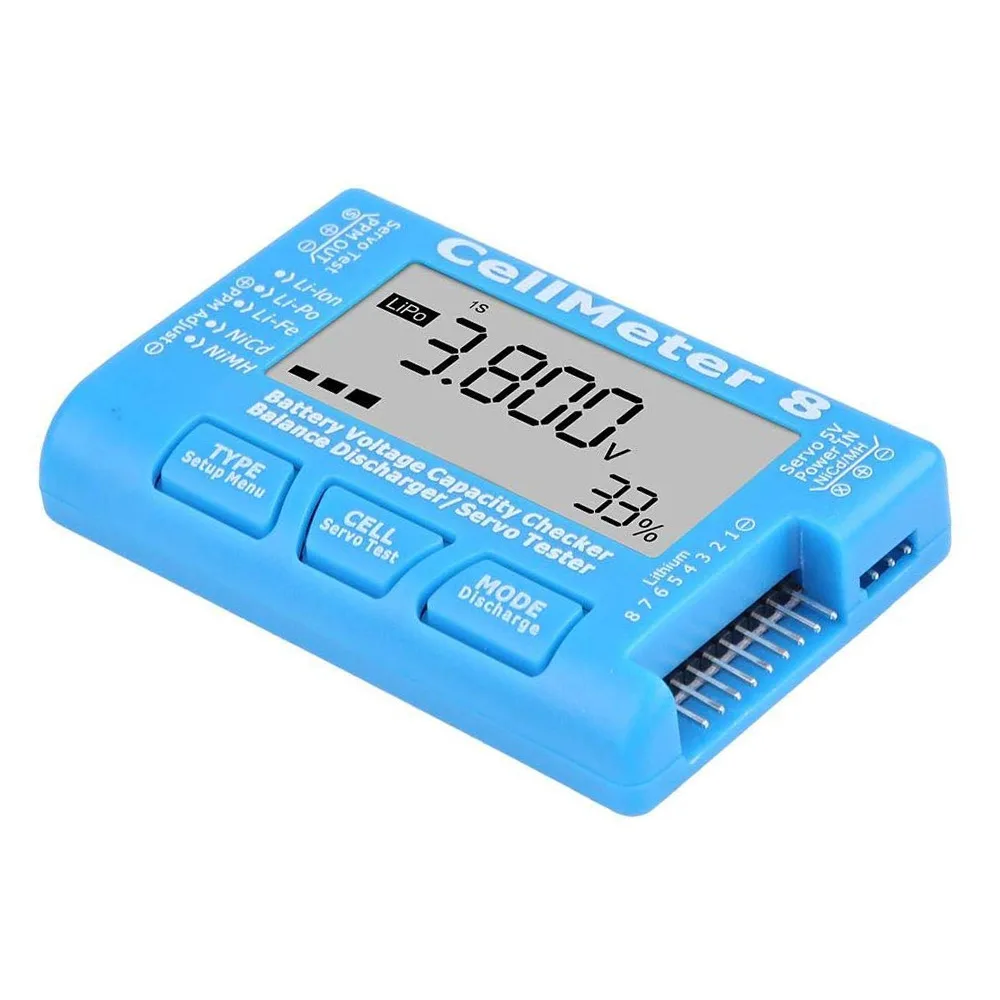 Батарея Тестер RC CellMeter 8 цифровой проверки ЖК-дисплей контроллер детектор