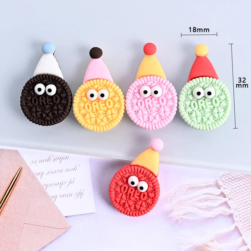 10 шт. миниатюрные полимерные бисквиты для кукольного домика плоская спина