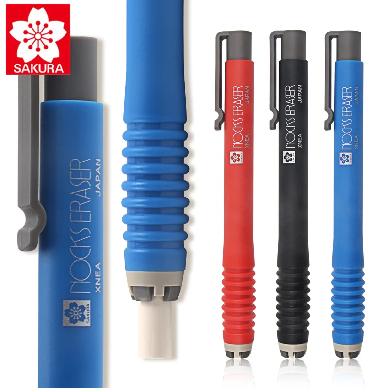 1 шт. японский ластик SAKURA в форме ручки с высоким блеском XNEA для студентов