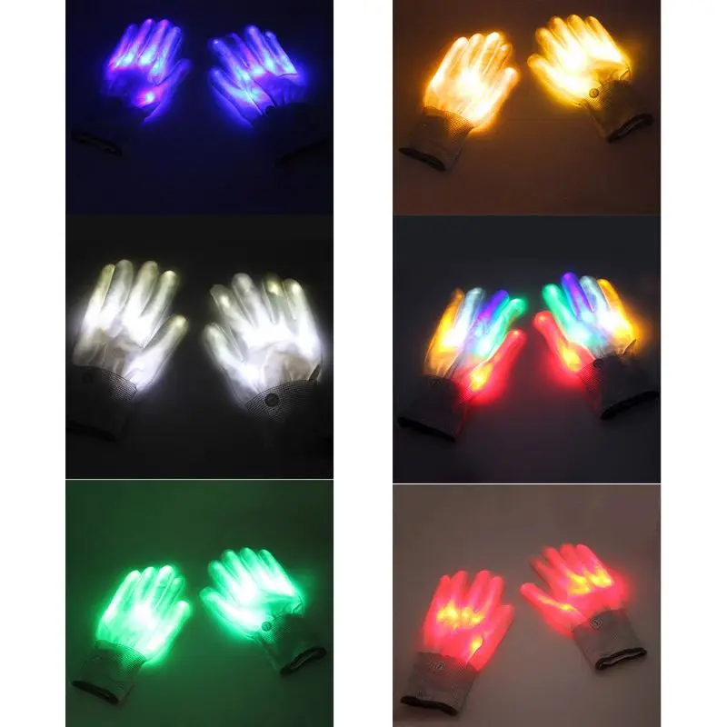 

2021 New 1 Pair Halloween Flashing LED Finger Gloves Ghost Festival Horror Party Cosplay