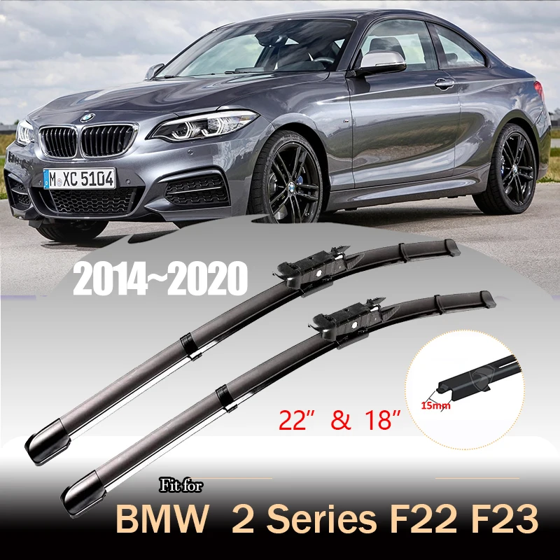 Front Wiper Blades for BMW 2 Series F22 F23 218i 220i 228i 230i M235i M240i 218d 220d 22d M235 2014 ~ 2020 Accessories Auto