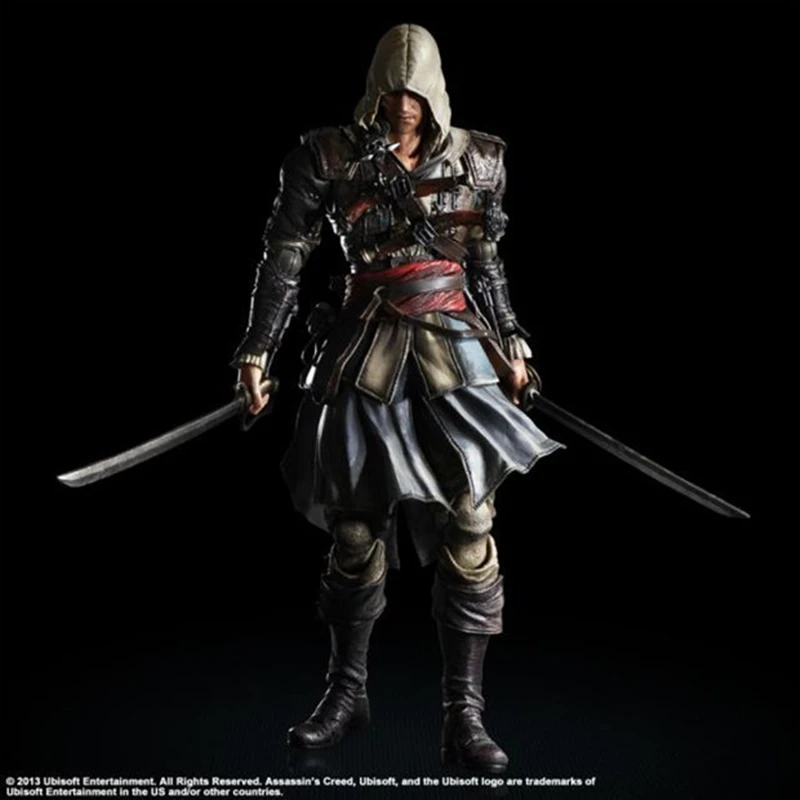 Игра Assassins Creed серии 4 Эдварда Джеймса Kenway Play Arts Kai Action Figure Connor Mohawk Edward игрушки куклы