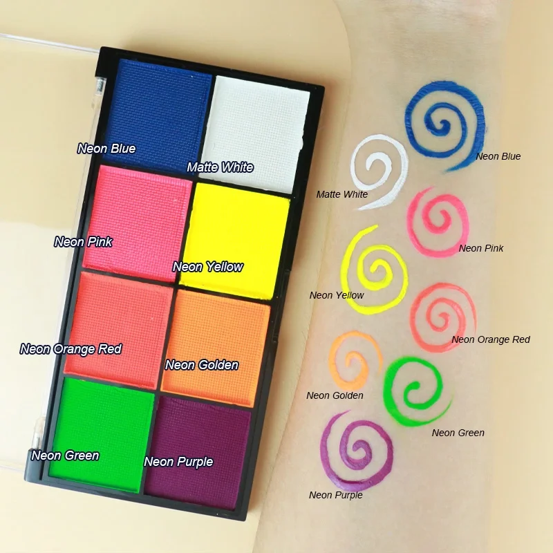 Bowitzki водно Активная подводка для глаз макияж УФ светящаяся краска лица и тела 8