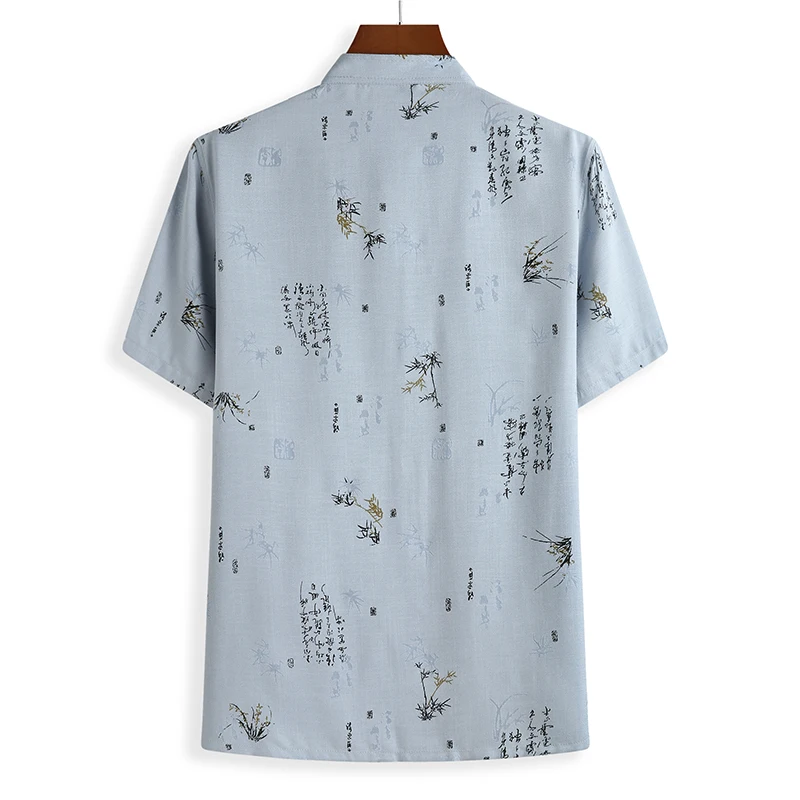 

Tang Men Suit Oriental Traditional Chinese Kung Fu T-shirt Pants Clothing Set Tai Chi Uniform Short Sleeve Linen Blouse Costumes