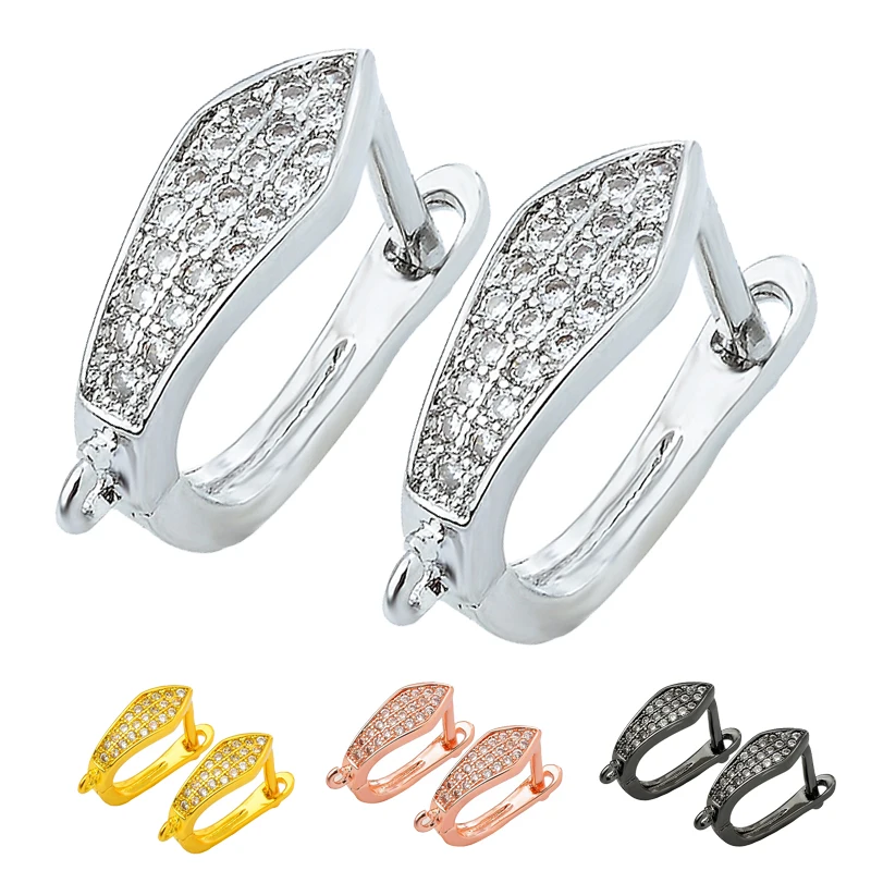 1 пара 13x18 мм роскошные ювелирные изделия из циркона женские серьги застежка