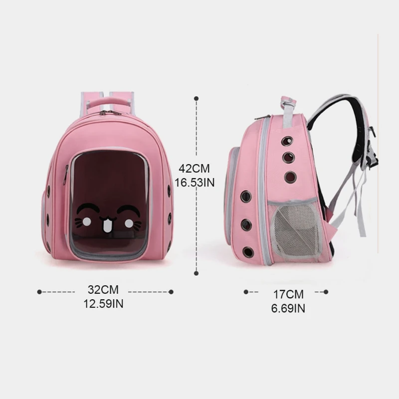 

Transparent Out Pet Bag Portable and Wearable Carry Small Dogs Cats for Biking Outdoor Walking Meeting Friend