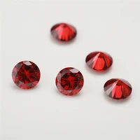 factory direct 2 1mm 3mm 500pcs per bag price synthetic garnet color round cz loose gemstone cubic zirconia