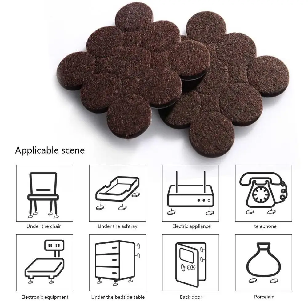 Self Adhesive Furniture Leg Feet Rug Felt Pads Anti Mat Slip Damper For Chair Bumper Protector Table | Мебель