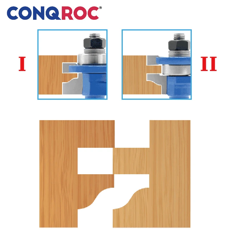 

3 Pieces 1/2" 12.7mm Shank Rail & Stile with Cove Panel Raiser Router Bits Set Tenon Cutters Wood Milling Cutters