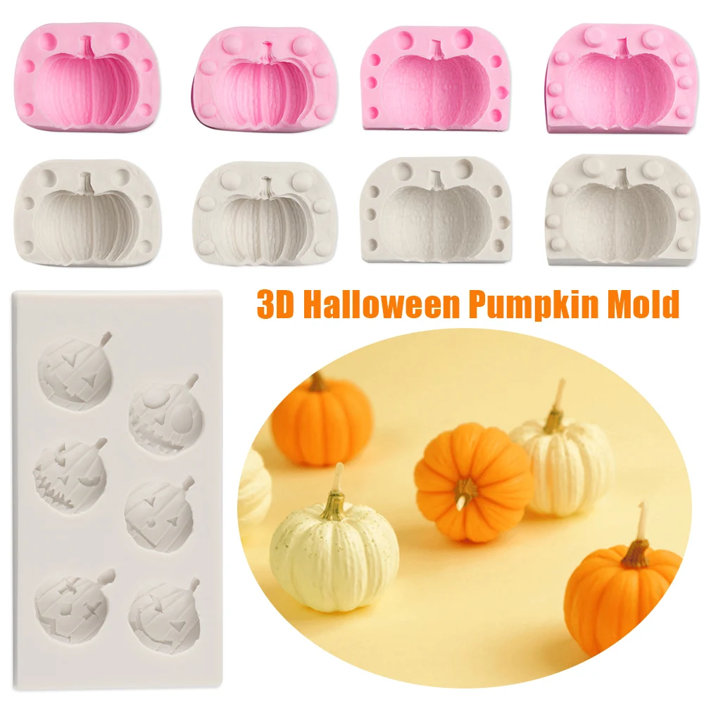 3D силиконовая форма в виде тыквы на Хэллоуин для помадки торт шоколад сахар