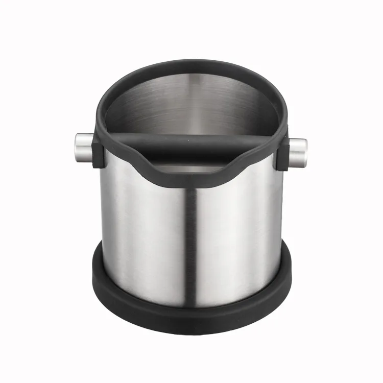 Barril de polvo de escorias de acero inoxidable, Cubo de escorias de caf&eacute; de silicona, Cubo de escorias de roscado caliente para el hogar-4