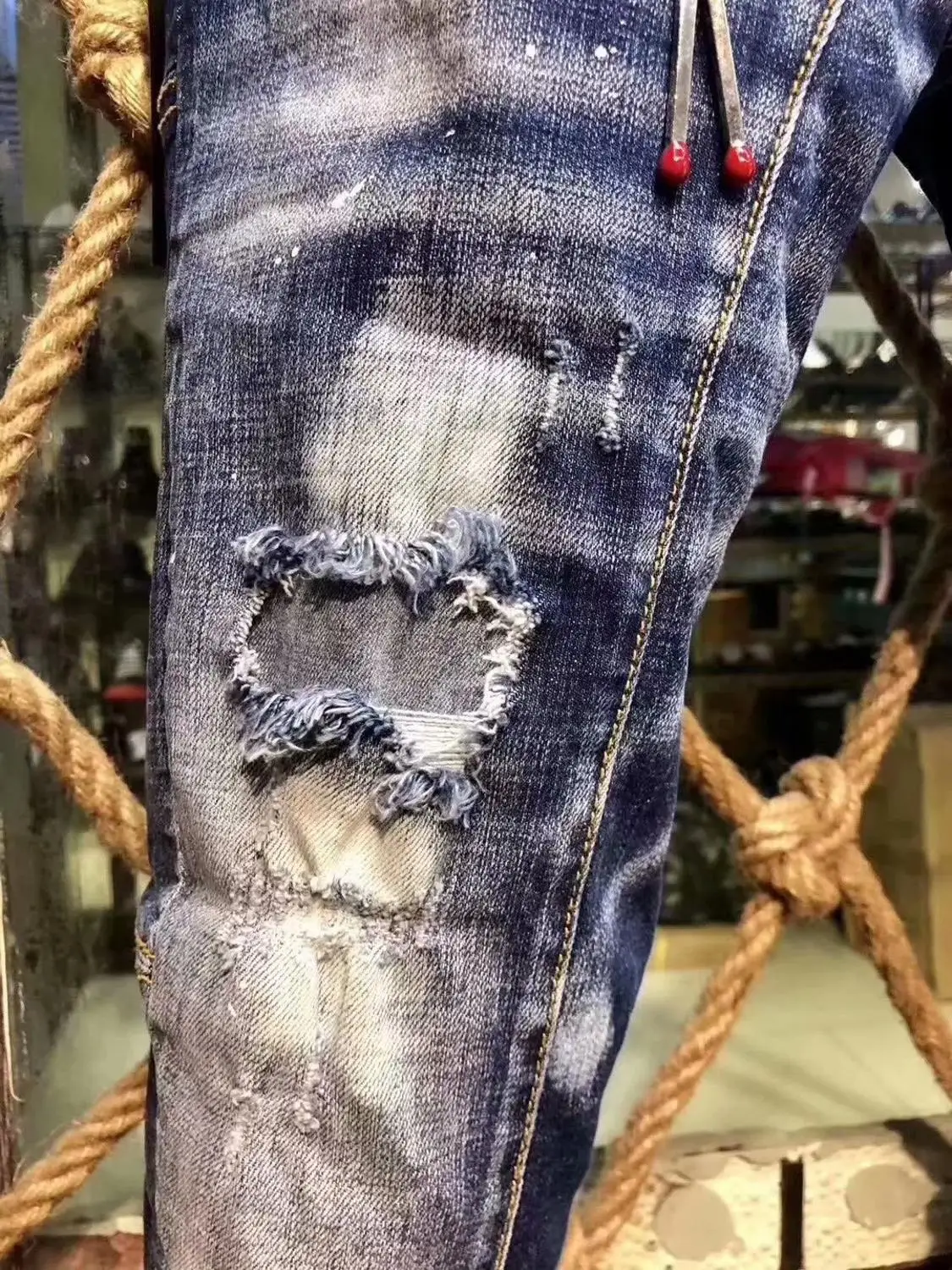 Рваные джинсовые шорты для мужчин штаны из денима на молнии верхняя одежда DSQ Jeans