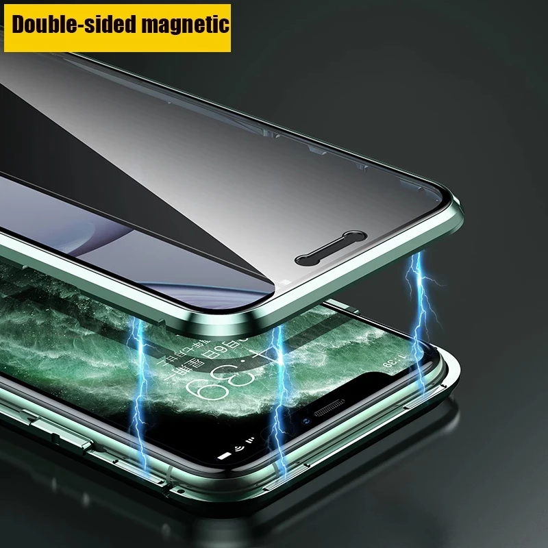 

360 Metal Magnetic Case For iPhone 11 Pro Max Cases For iPhone X XR XS MAX 7 8 6 6S Plus Cover Coque